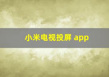 小米电视投屏 app